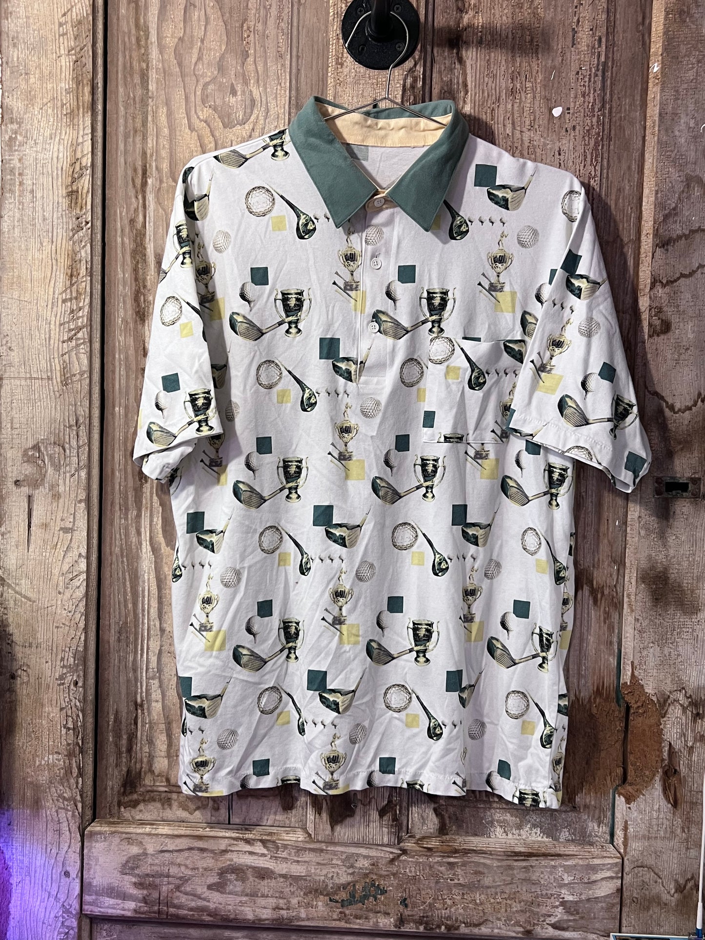 VTG Palmland Club Patterned Golf Polo