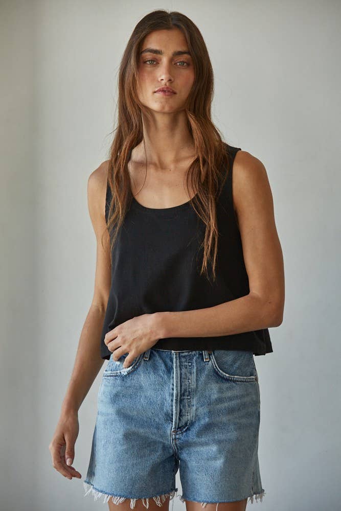 Knit Cotton Tank Top