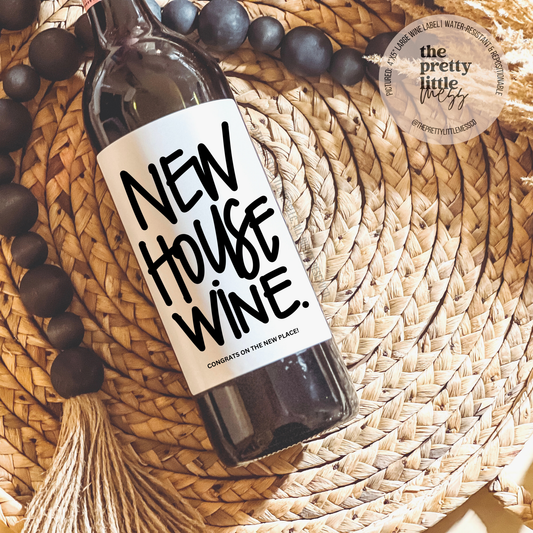 "New House Wine" Wine Label