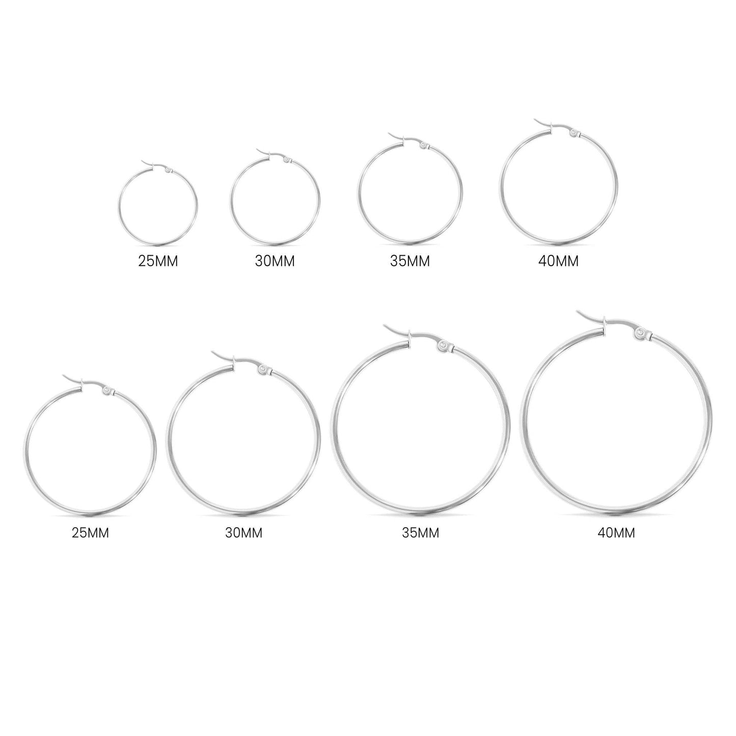Round Tube Hoop Earrings