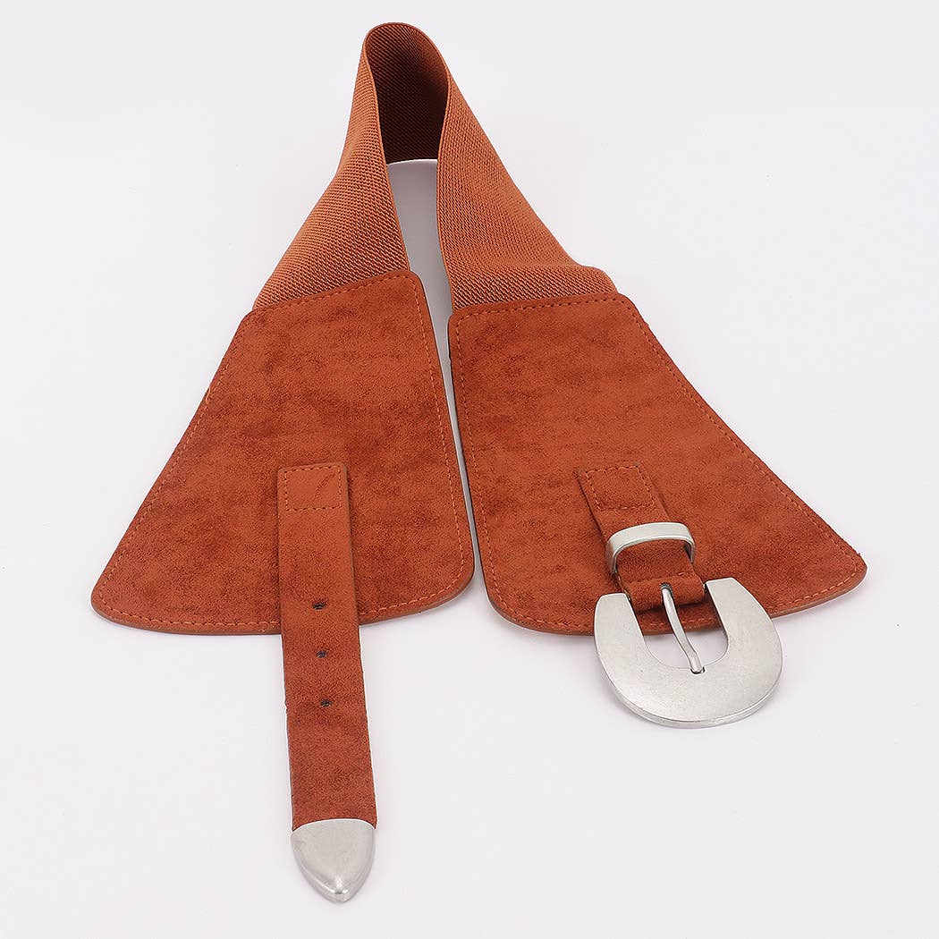 Suede Buckle Waist Belt
