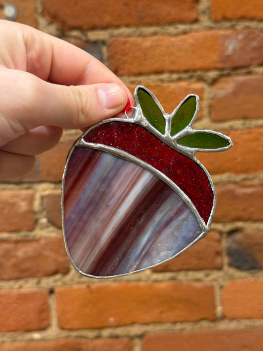 Chocolate strawberry stained glass