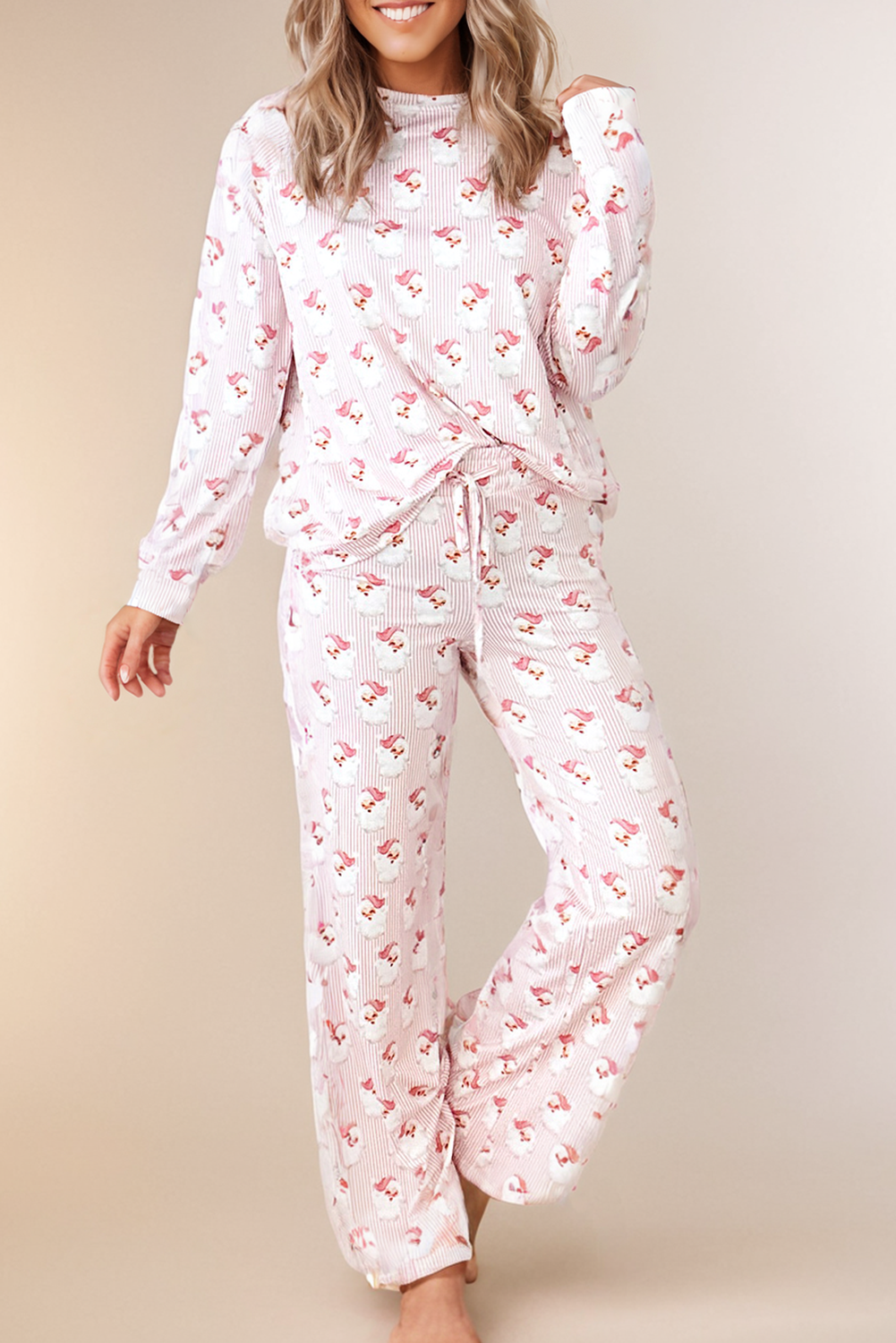 Santa Claus Striped Lounge Set