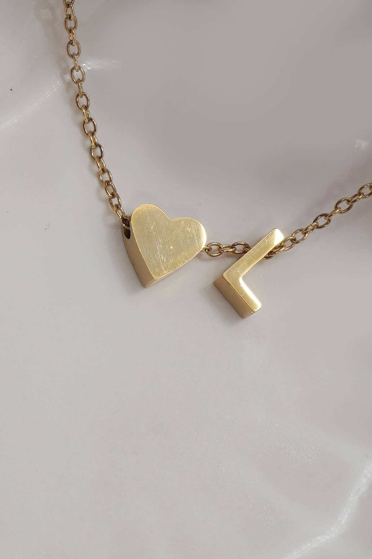 18K STAINLESS STEEL INITIAL NECKLACE