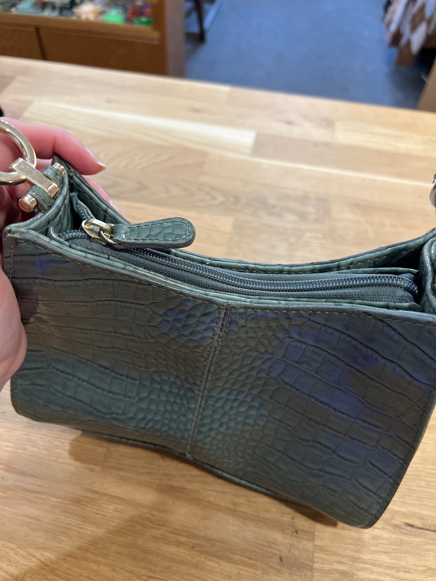 Liz Claiborne Turquoise Animal Skin Purse