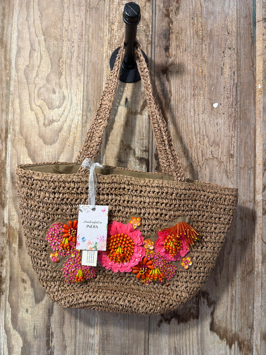Y2K Retro Beaded Straw Paper Purse