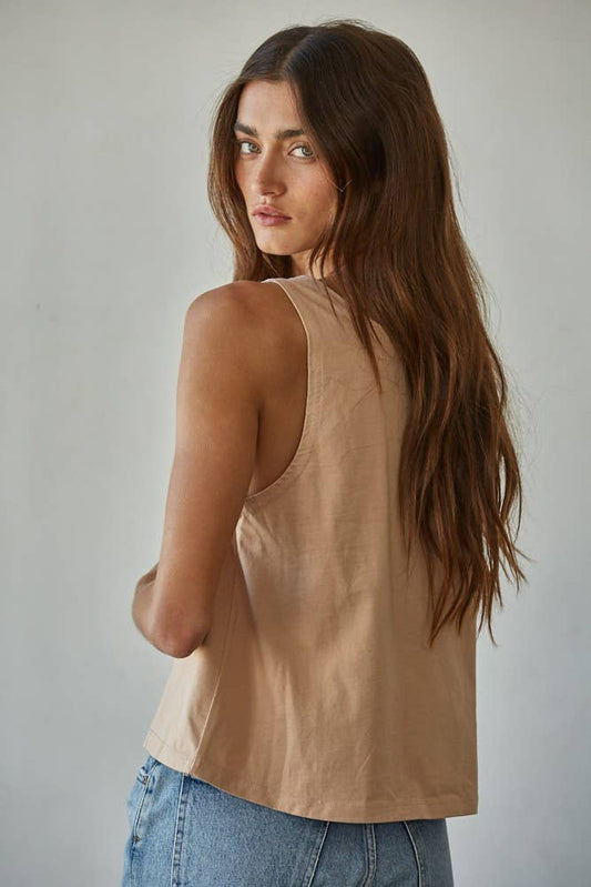 Knit Cotton Tank Top