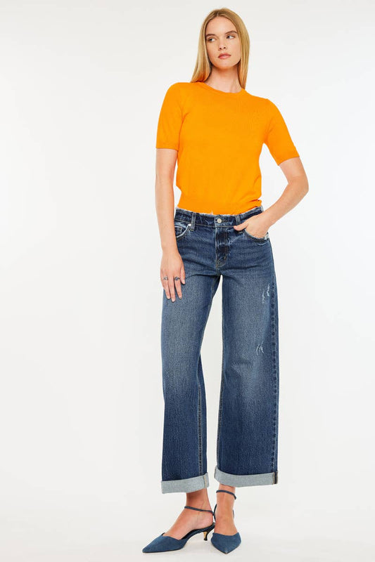 HIGH RISE WIDE LEG JEANS