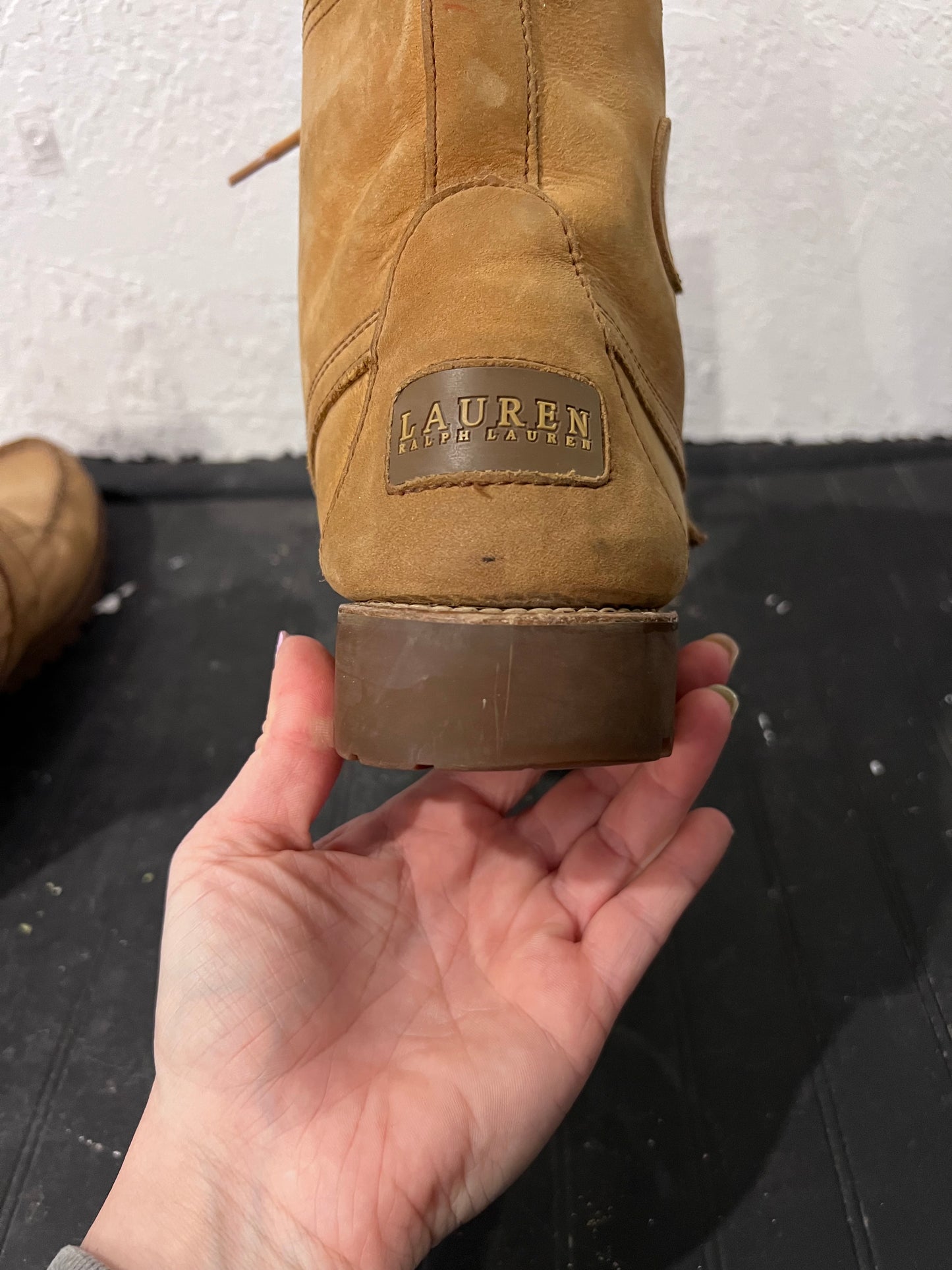 Ralph Lauren Lace up Suede/Soft Leather Boots
