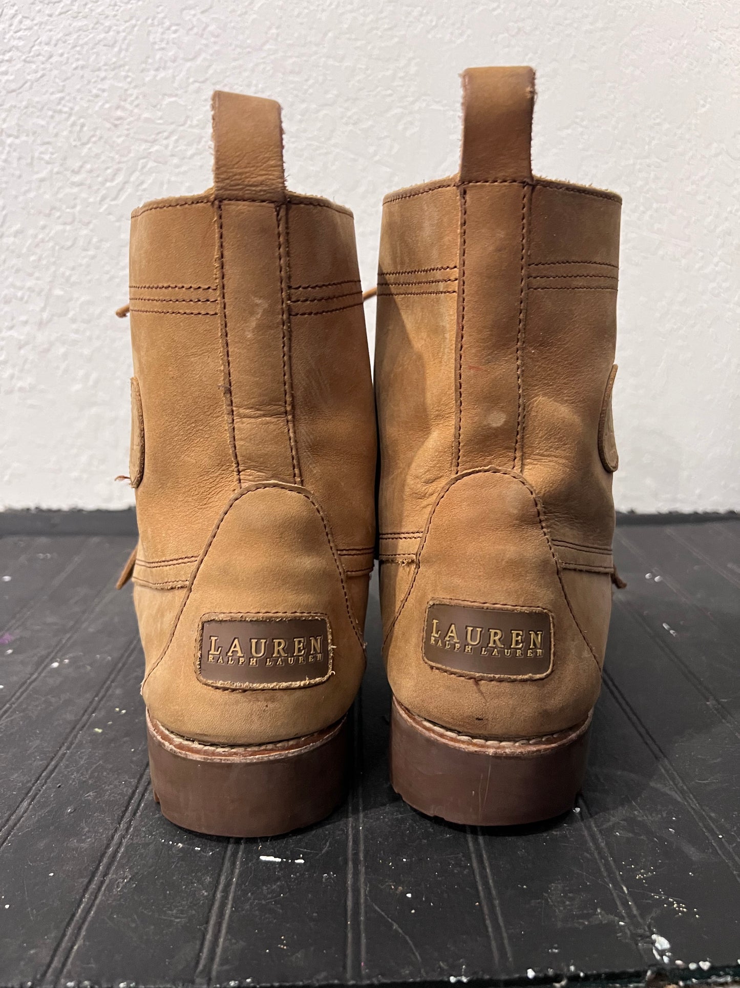 Ralph Lauren Lace up Suede/Soft Leather Boots