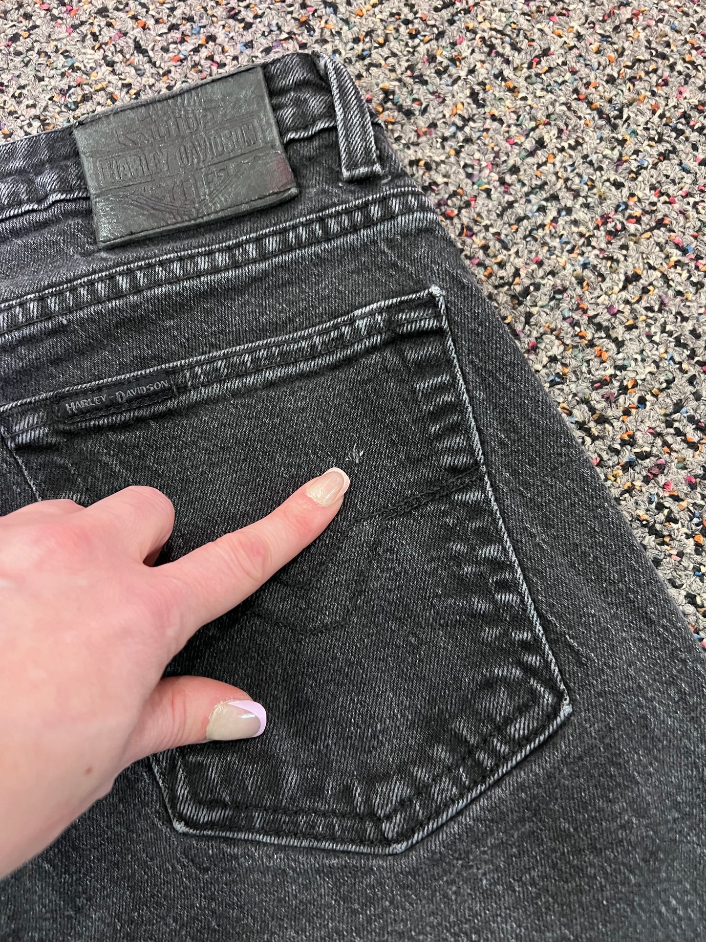 Y2K Harley Black Jeans