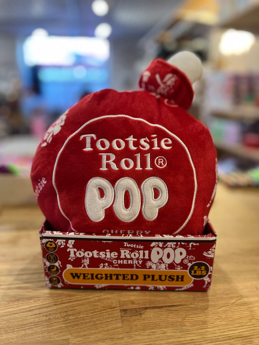 Red Tootsie Pop Weighted Plush Pillow