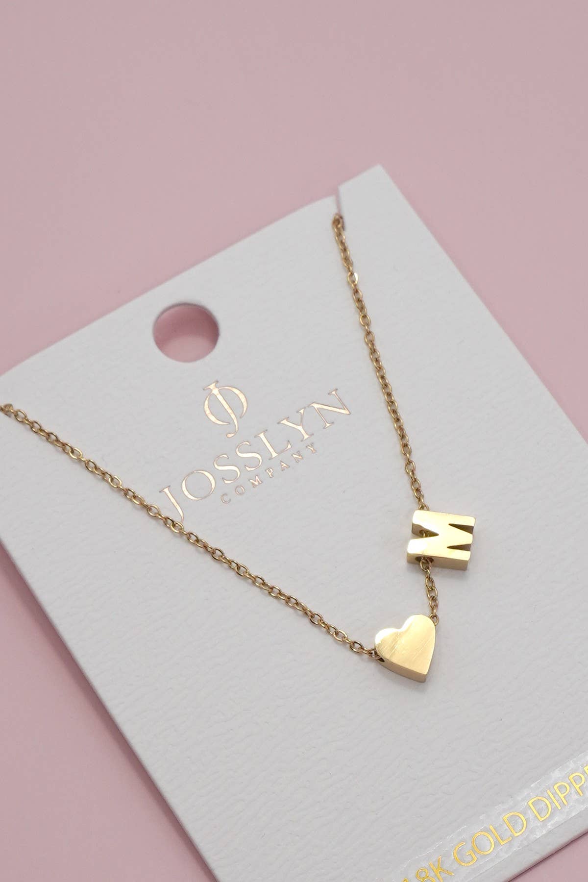 18K STAINLESS STEEL INITIAL NECKLACE
