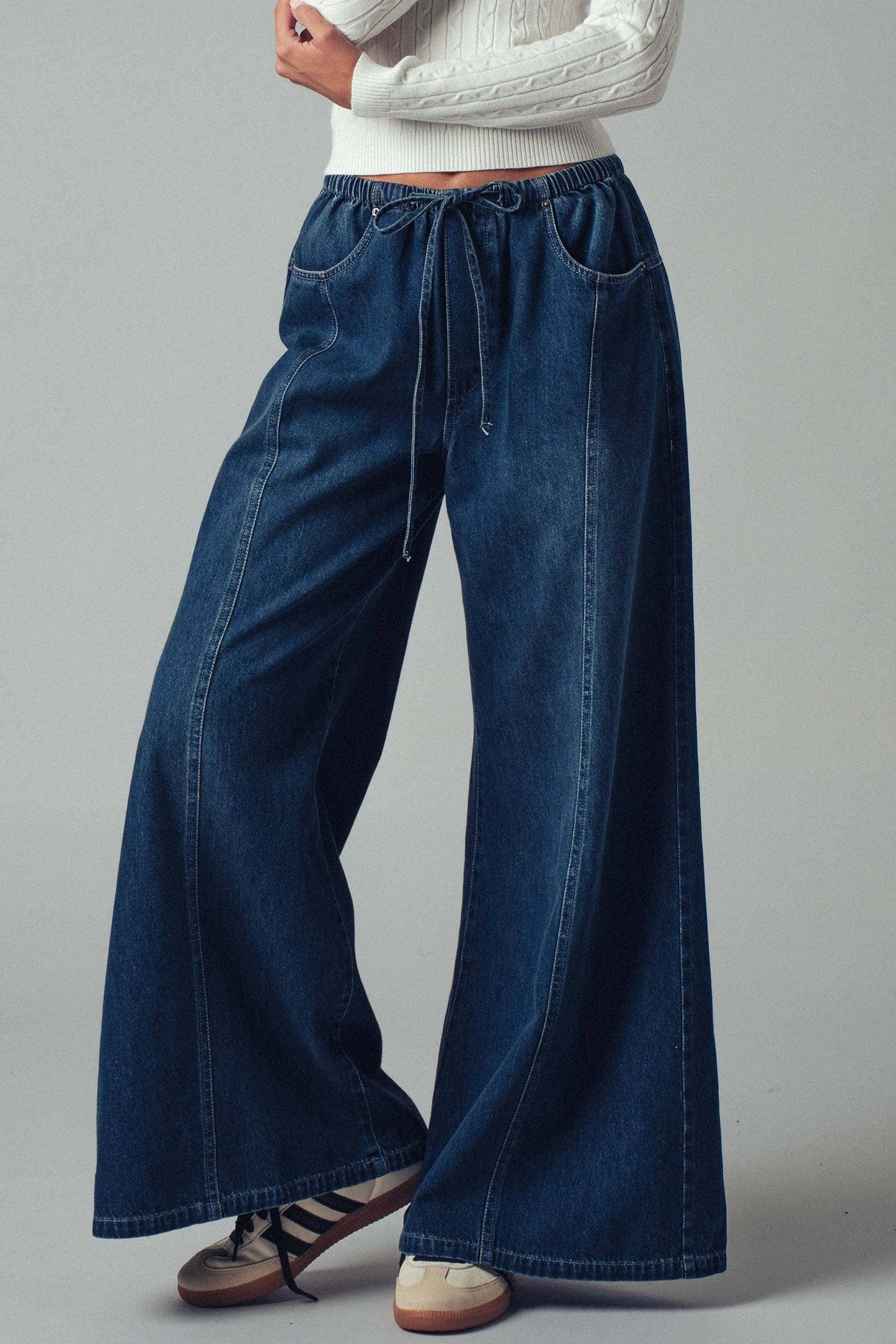 Wide Leg Western Jeans