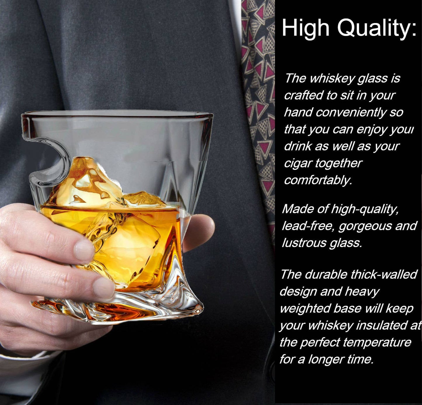 Cigar Holder Glass Set of 2