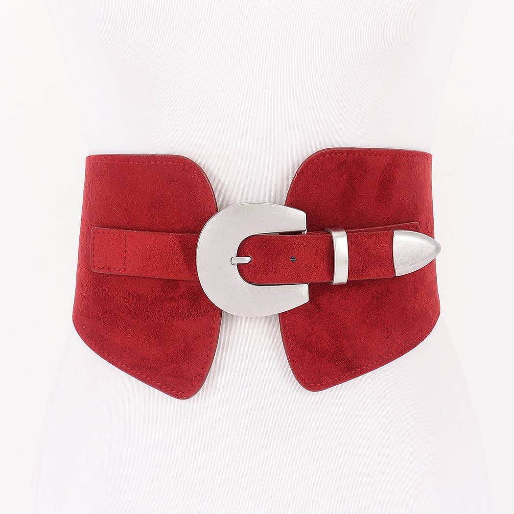 Suede Buckle Waist Belt