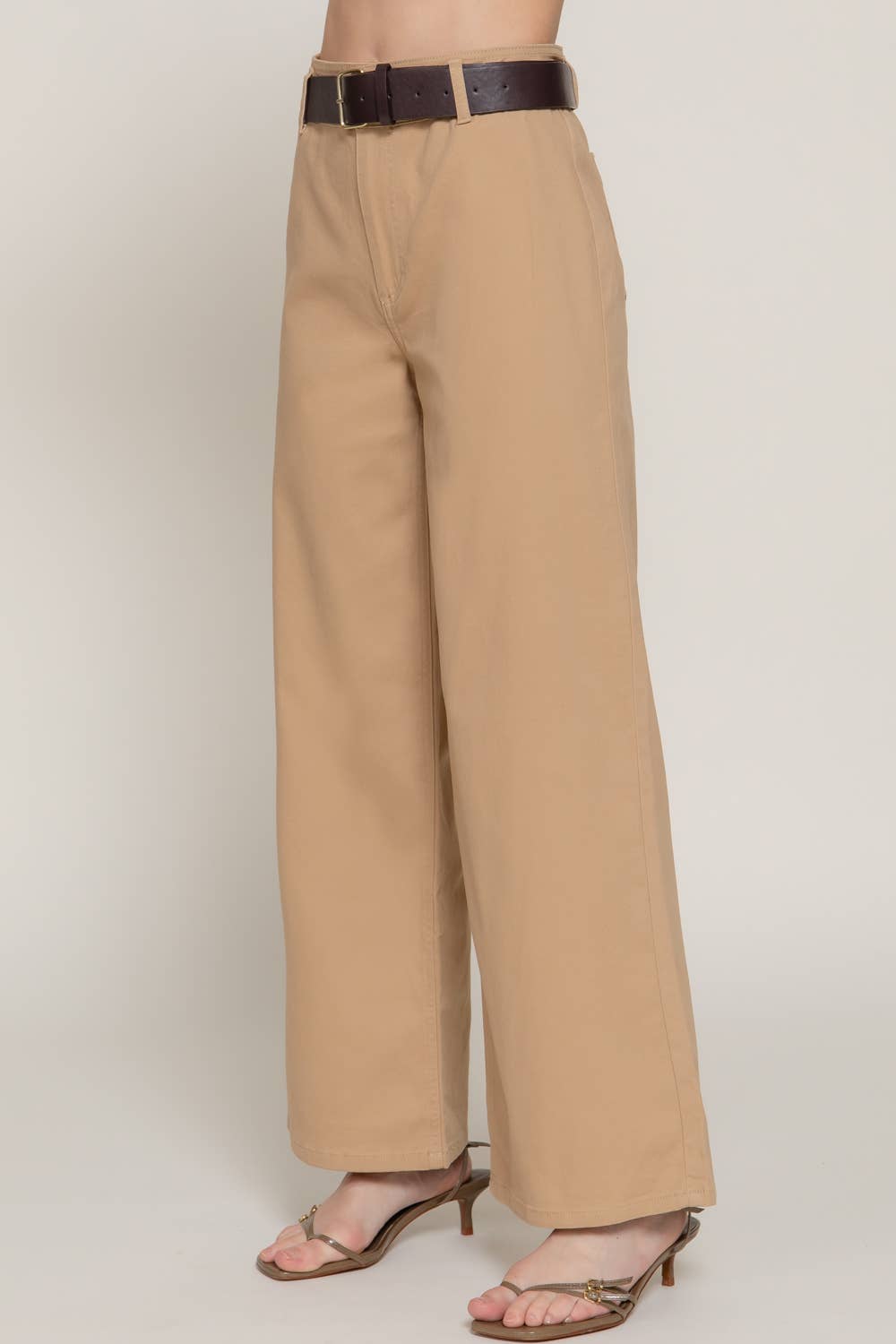 Belted Relaxed Leg Pants