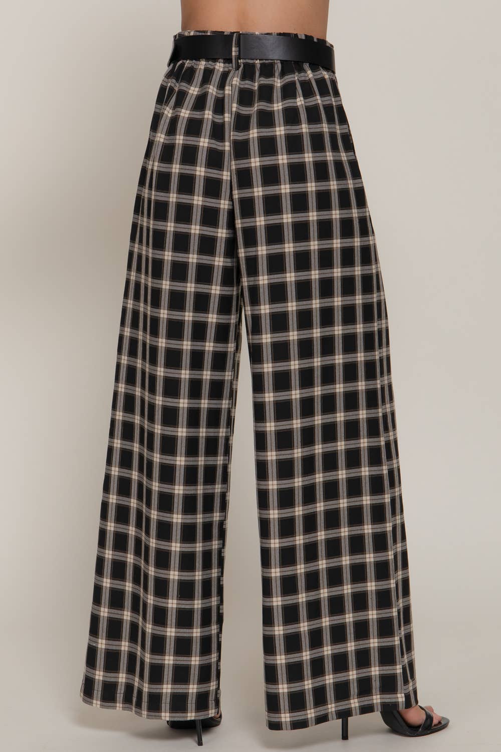 Plaid Wide Long Pants