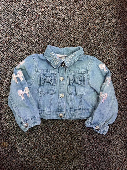 [URL] Little Lass Embroidered Bow Denim Jacket