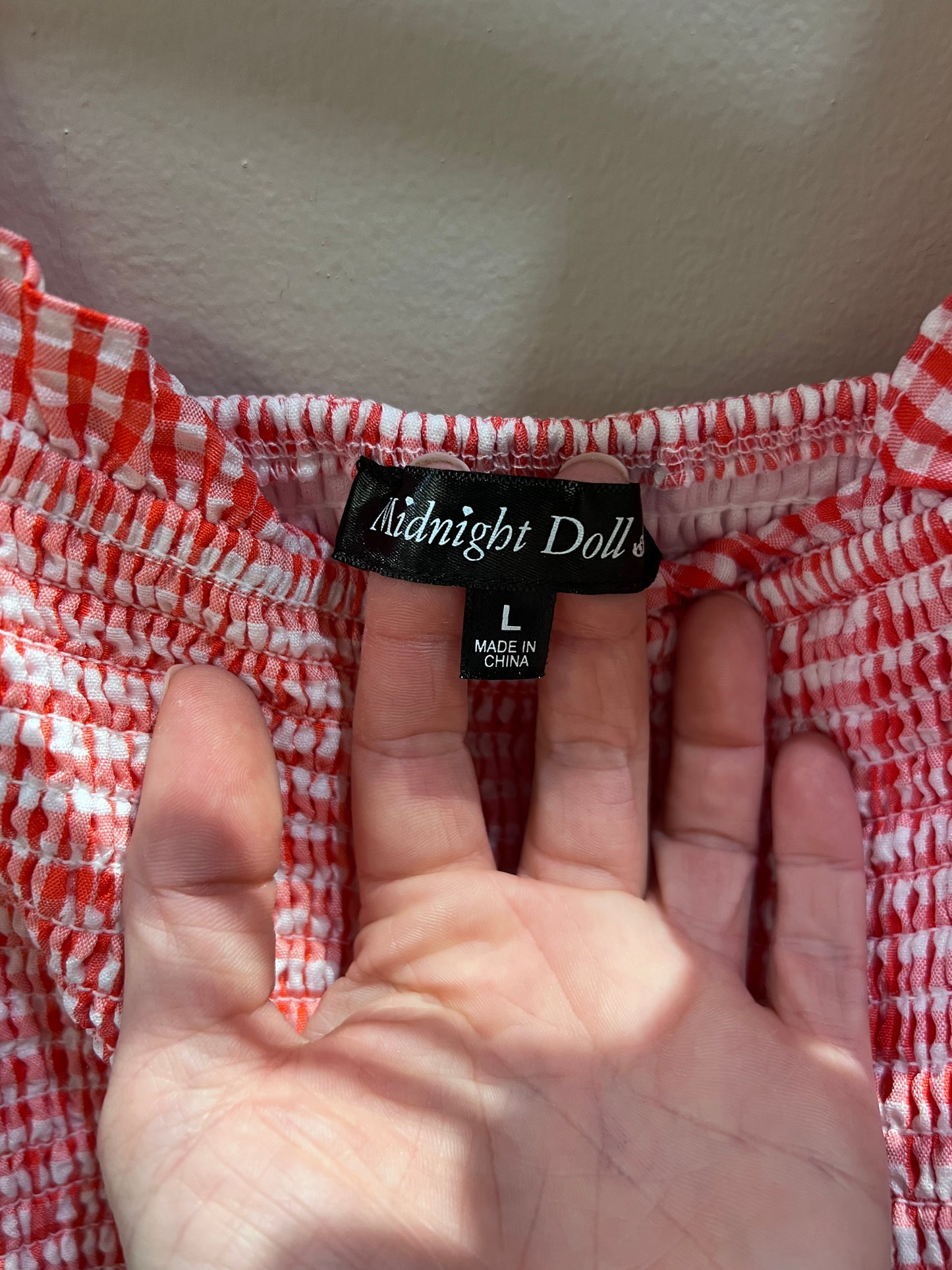 Midnight Doll Red Gingham Dress