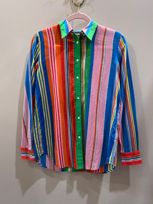 Ralph Lauren Colorful Striped Button Up Shirt