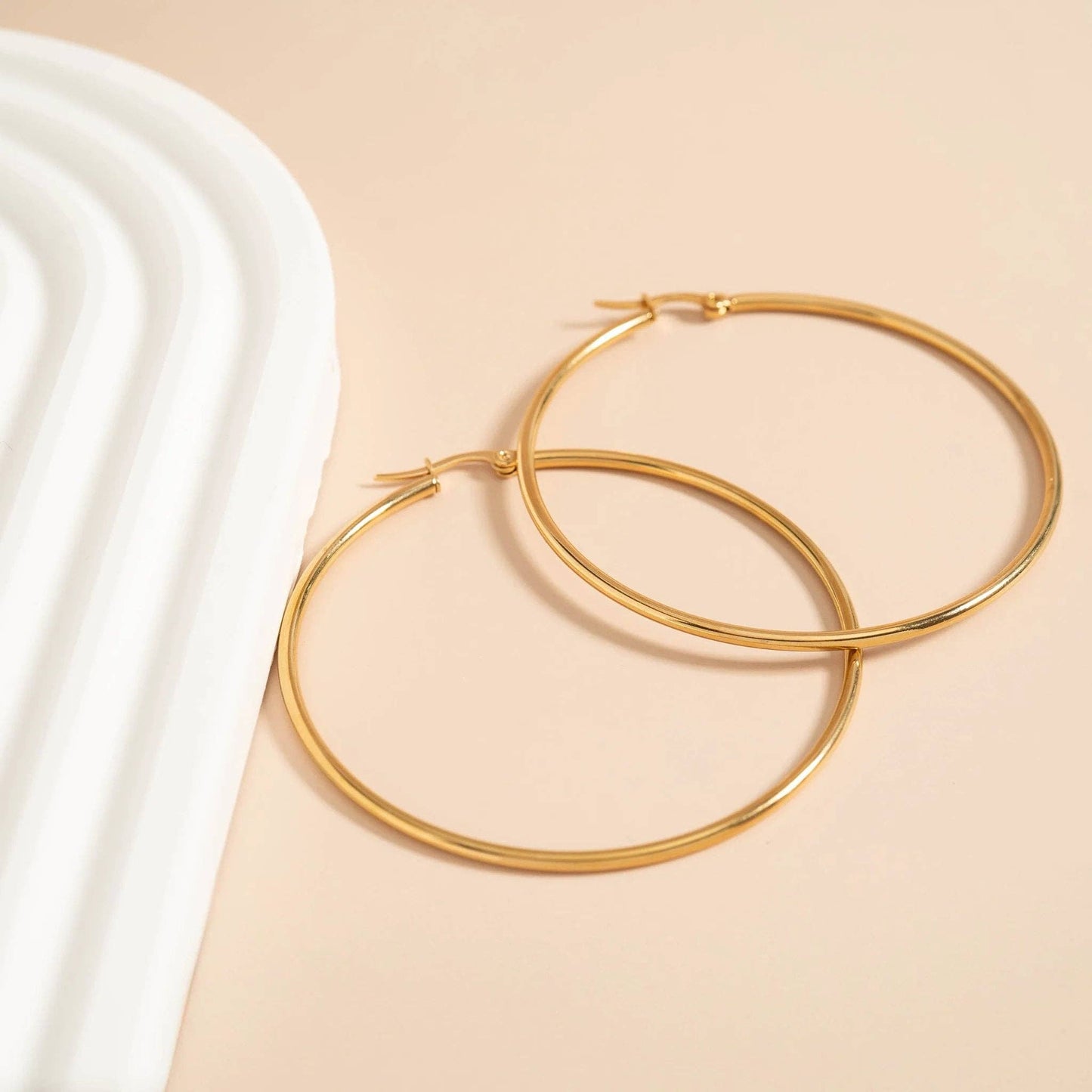 Round Tube Hoop Earrings