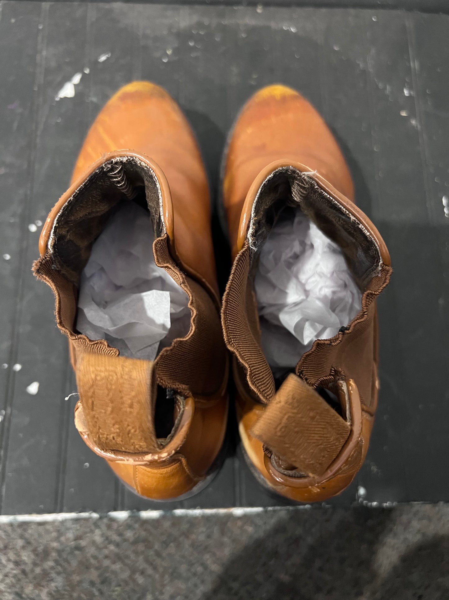 VTG Doc Marten Platform Wedge Slip On Booties