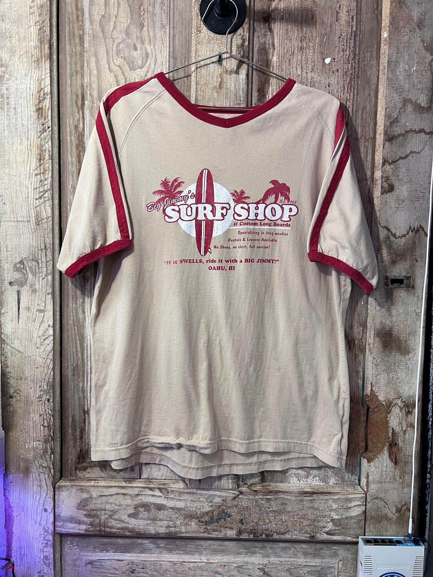 Arizona Tan & Red Ringer Tshirt
