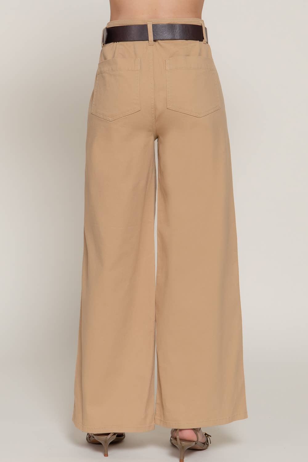 Belted Relaxed Leg Pants