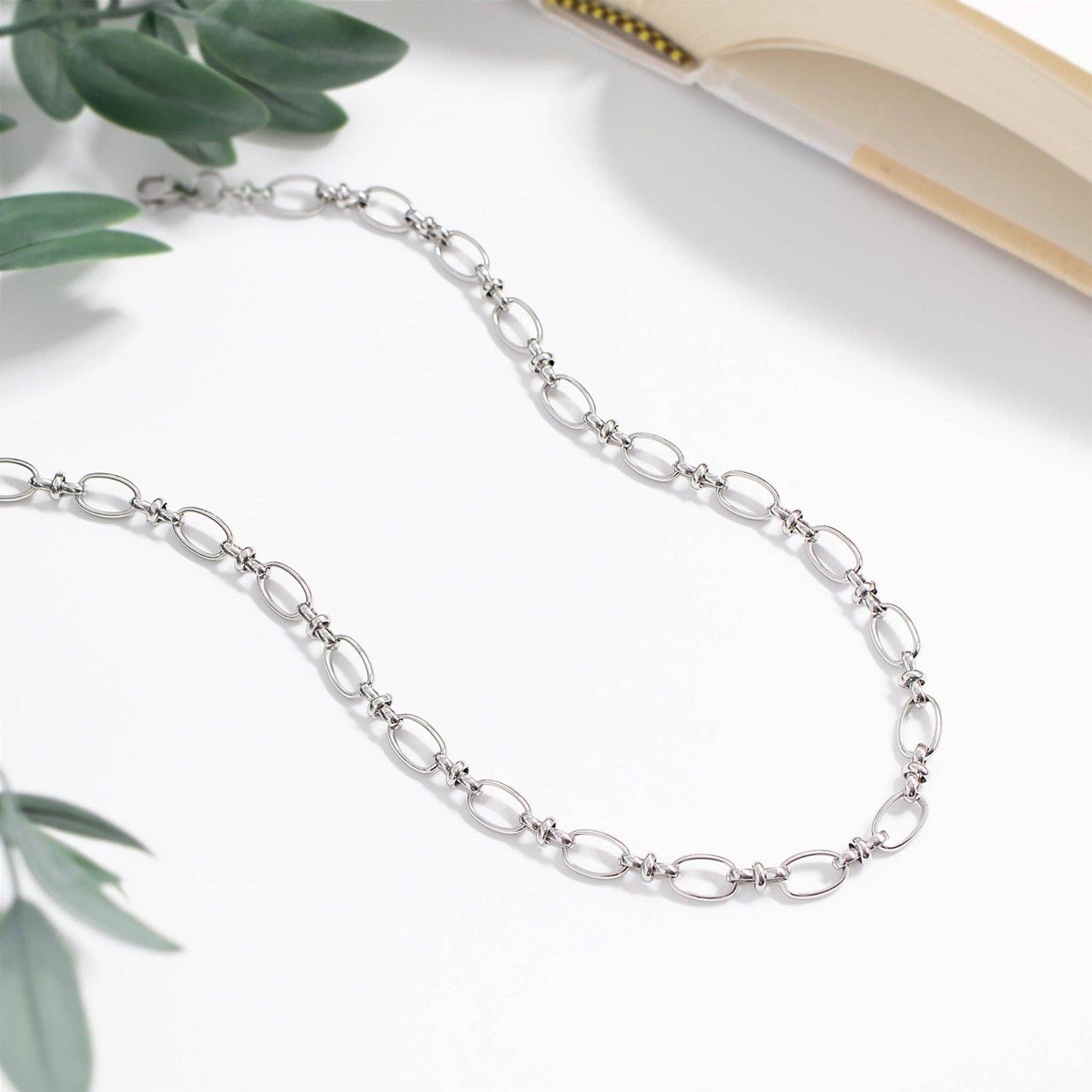18K Gold + Silver Statement Chain Necklace