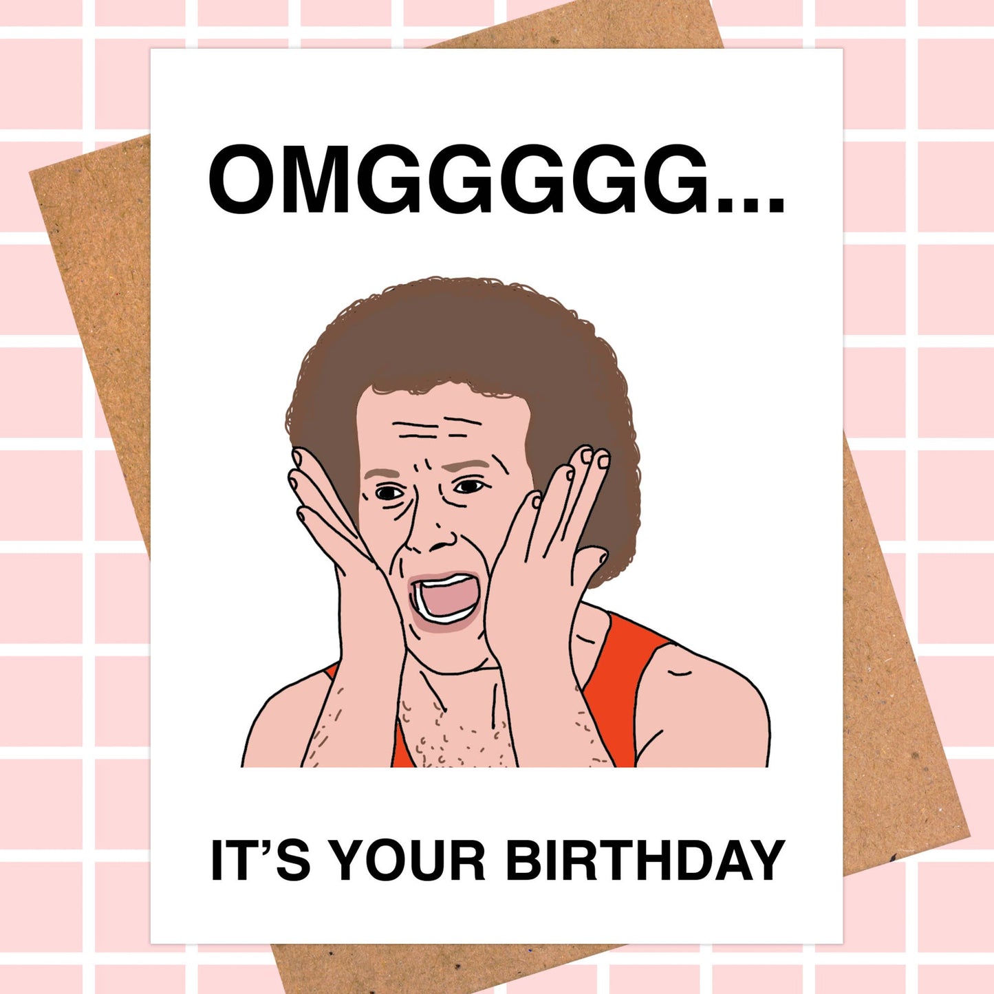Richard Simmons "OMG" Birthday Card