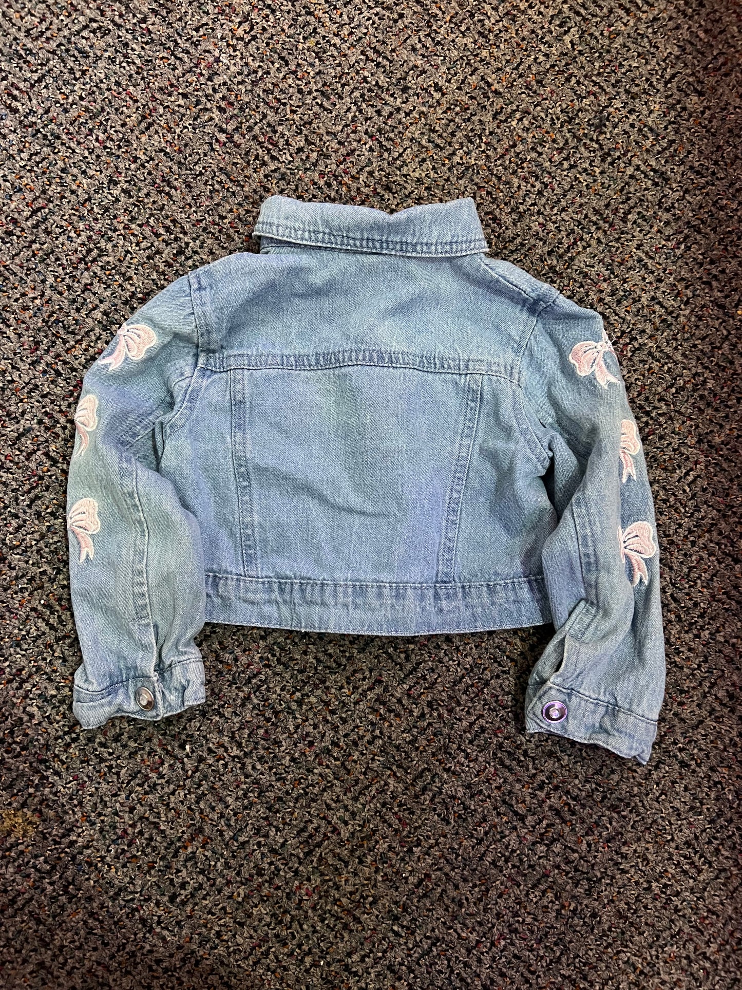[URL] Little Lass Embroidered Bow Denim Jacket