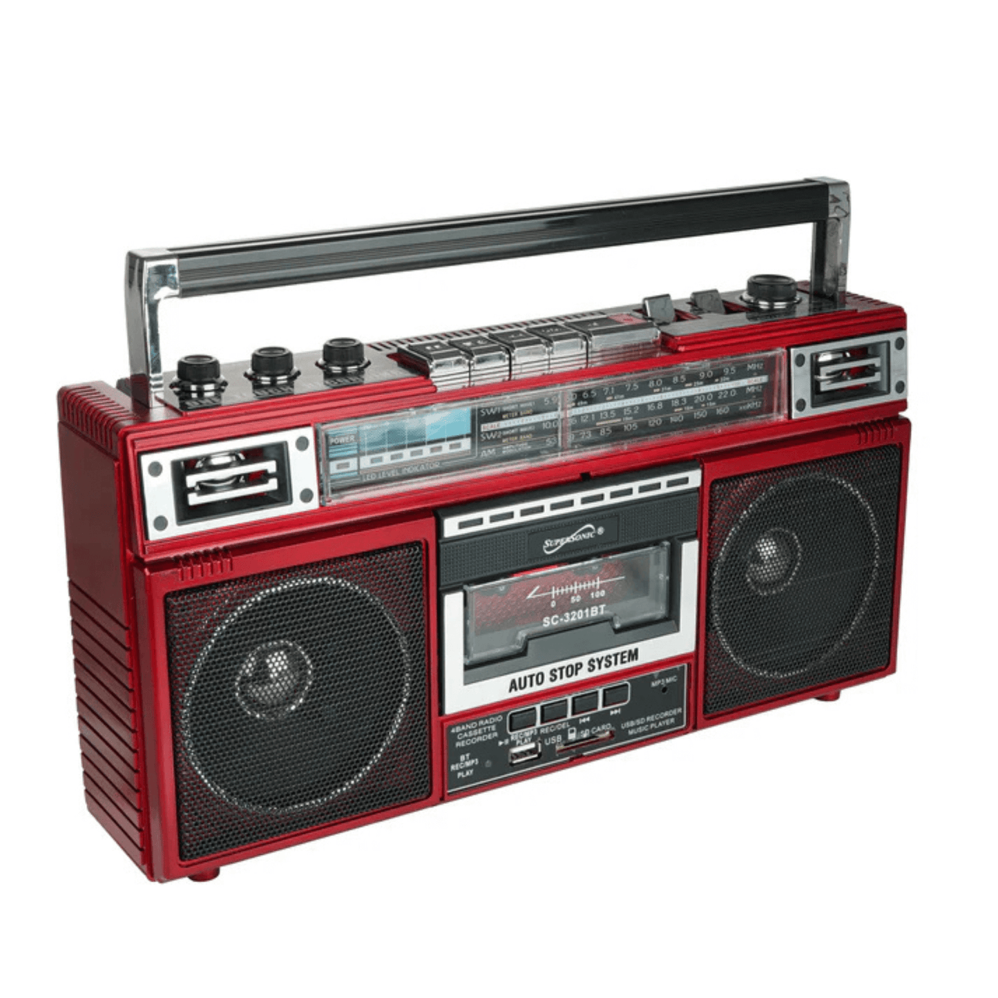 Retro Supersonic BoomBox Bluetooth Radio & MP3