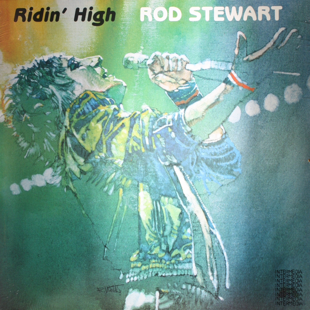 12" Vinyl LP Record - Rod Stewart Ridin' High Blues Pop Rock