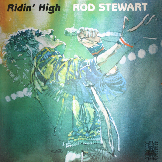 12" Vinyl LP Record - Rod Stewart Ridin' High Blues Pop Rock