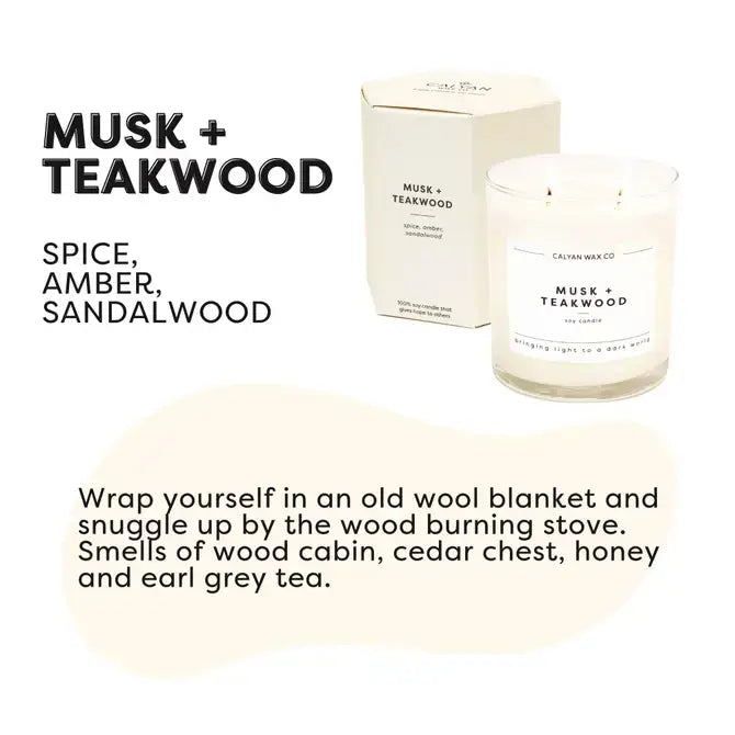 Musk + Teakwood Soy Candle