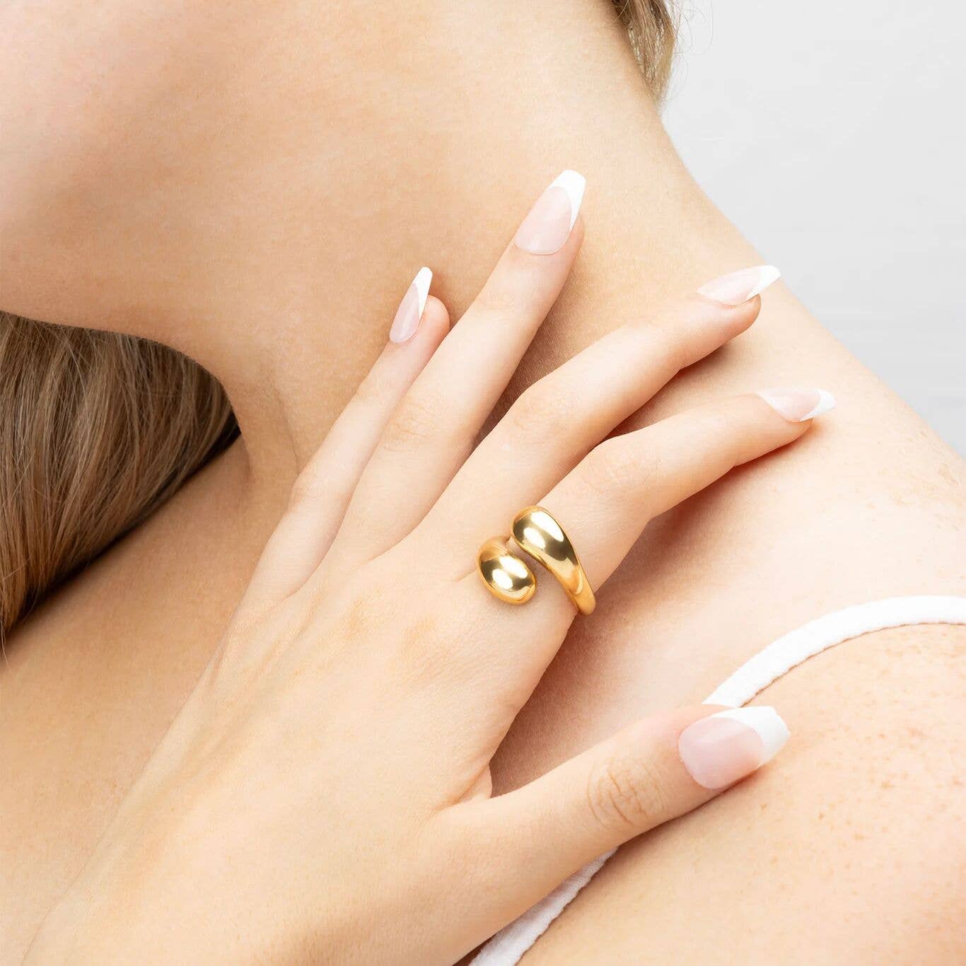 Large Duo Drop Ring
