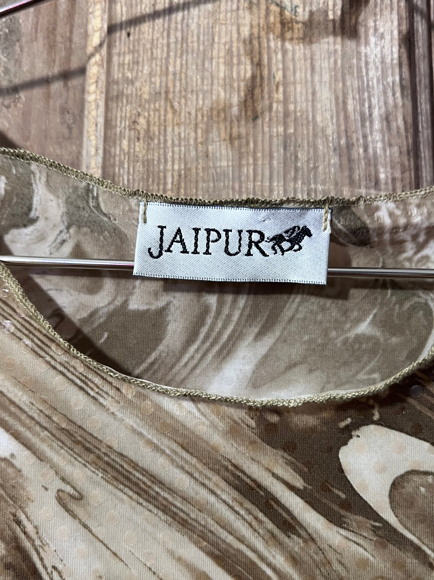 JAIPUR Shiny Patterned Sleeveless Top