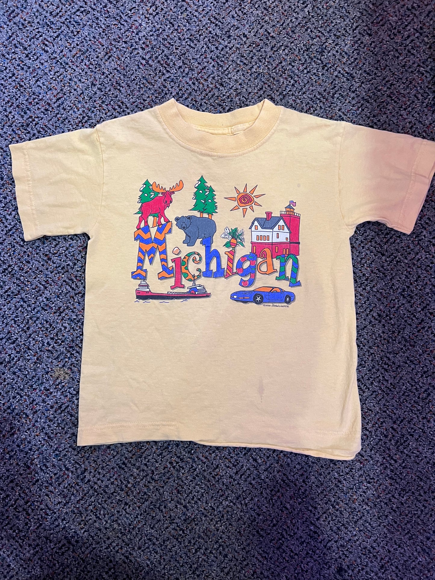 [URL] VTG 2000 Michigan Yellow Graphic T-Shirt