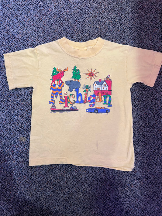 [URL] VTG 2000 Michigan Yellow Graphic T-Shirt