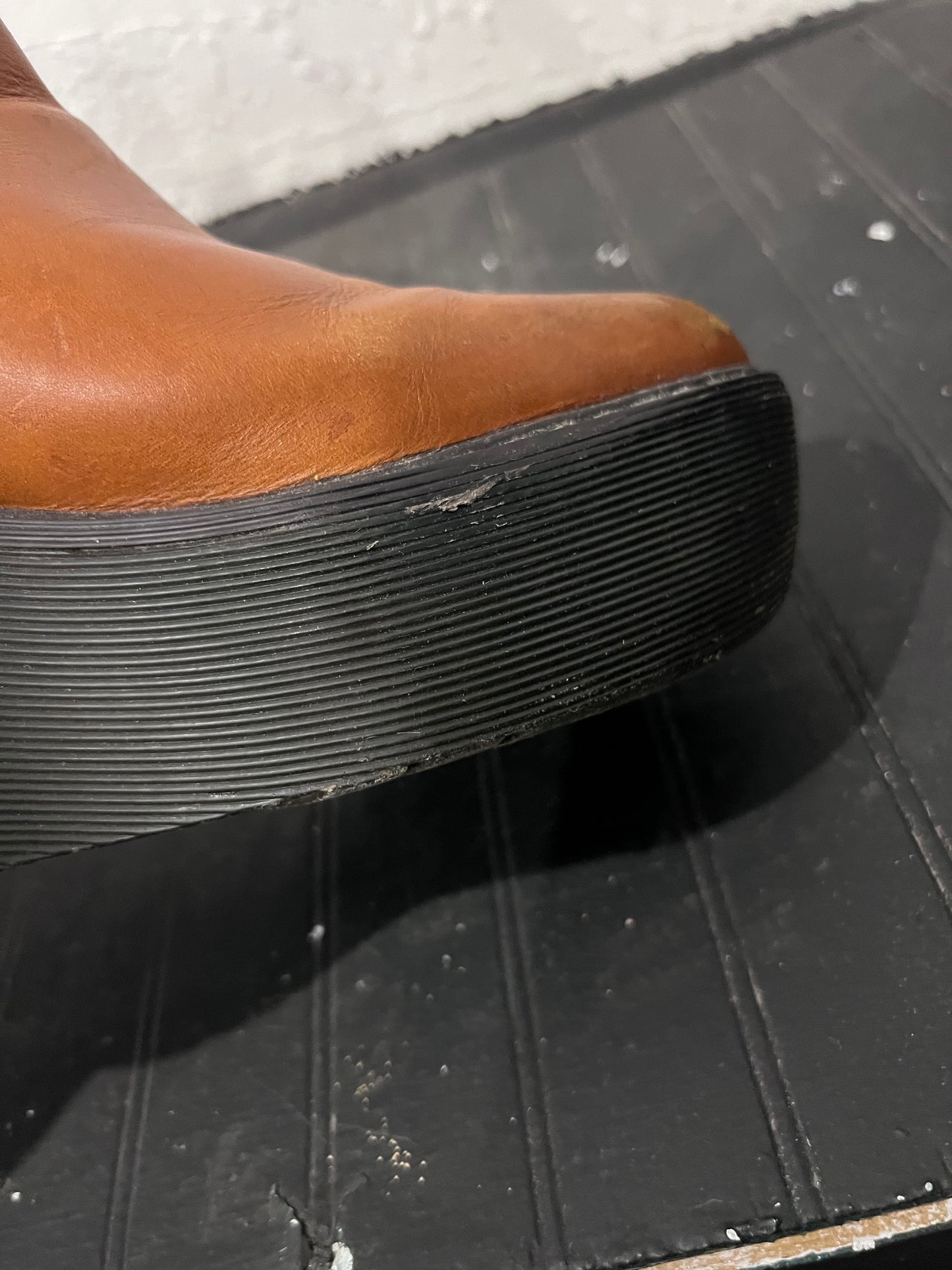 VTG Doc Marten Platform Wedge Slip On Booties