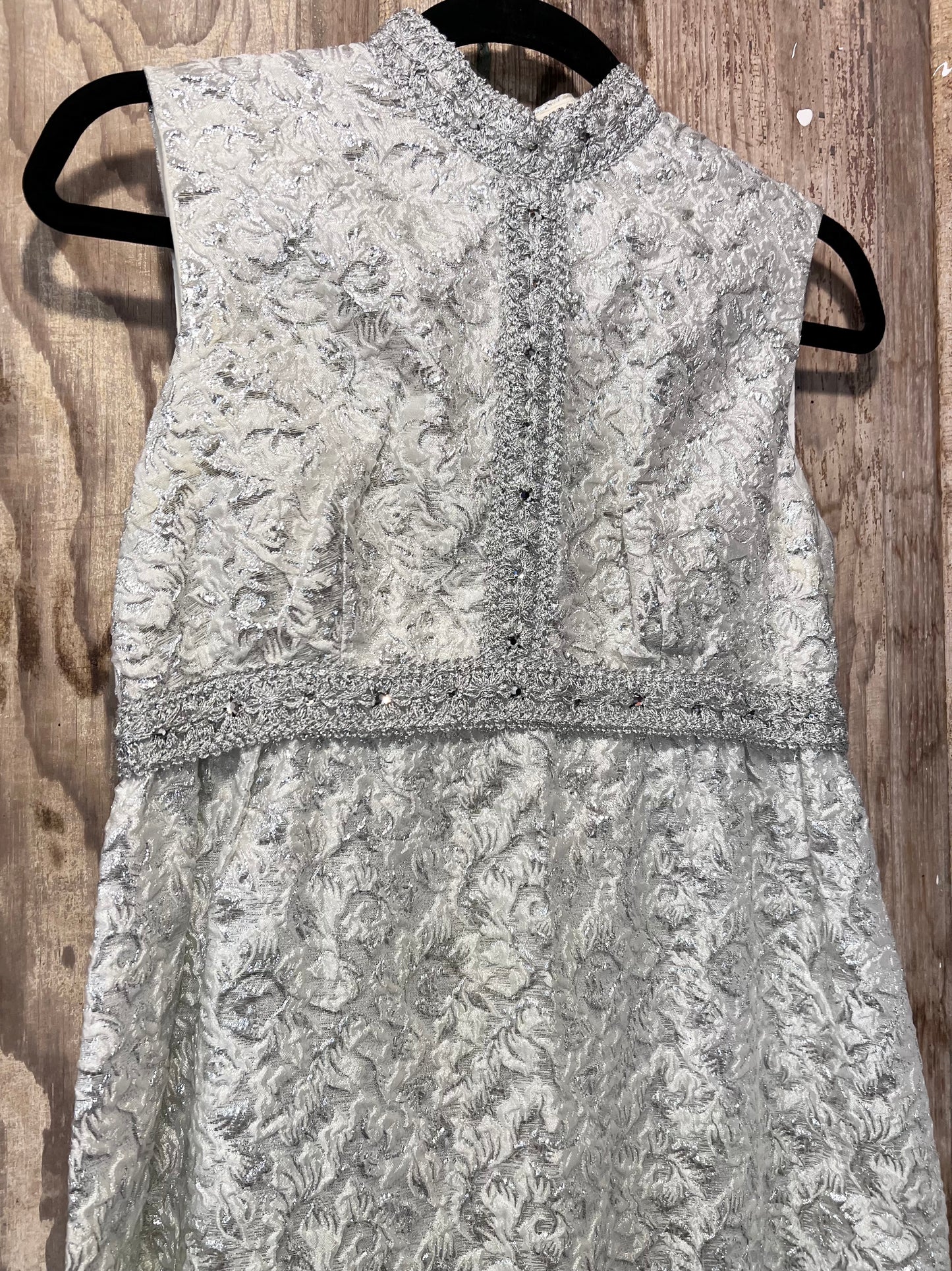 70's Sparkly High Neck Sleeveless Dress