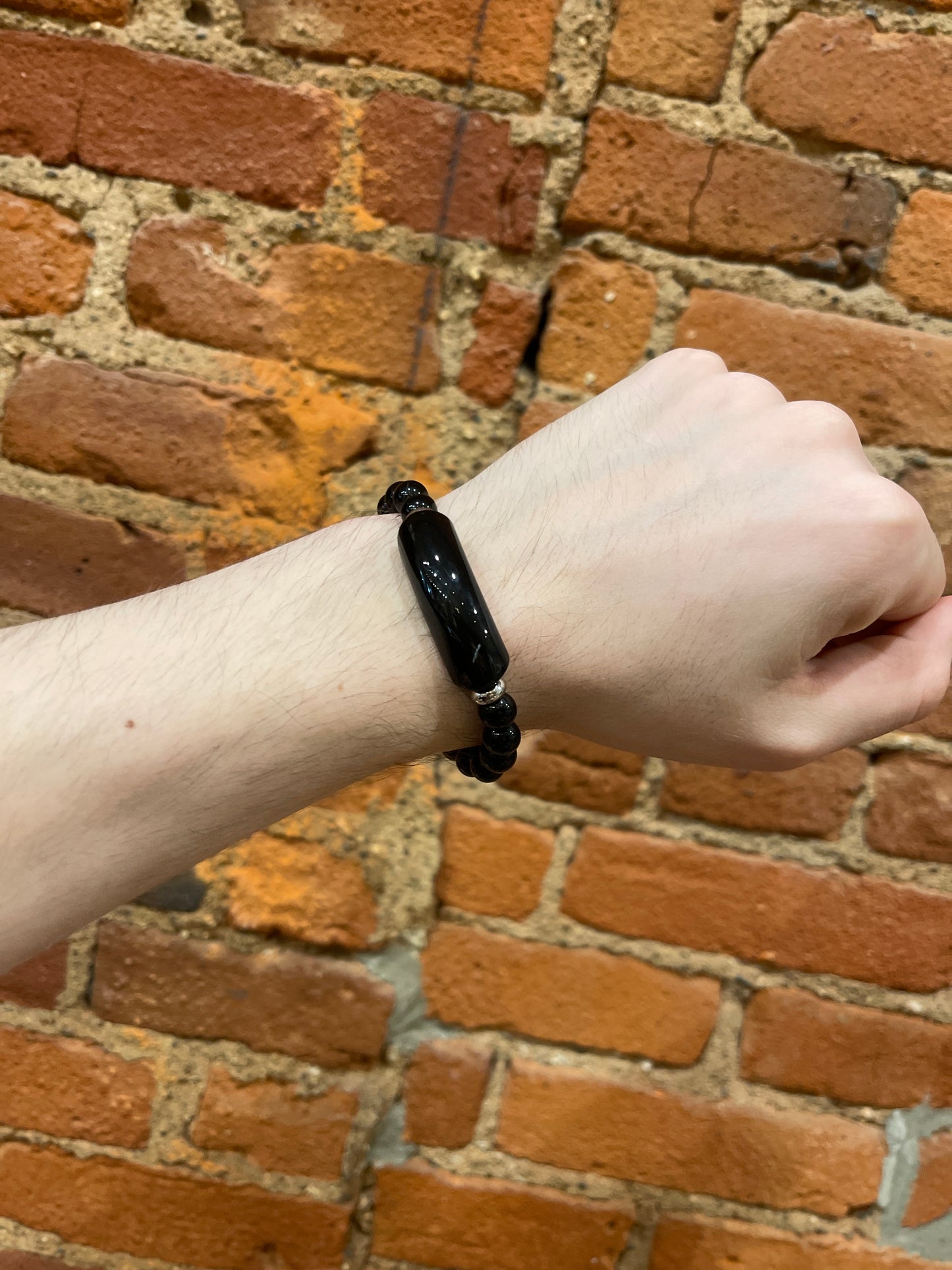 Men’s Black Stone Bracelet