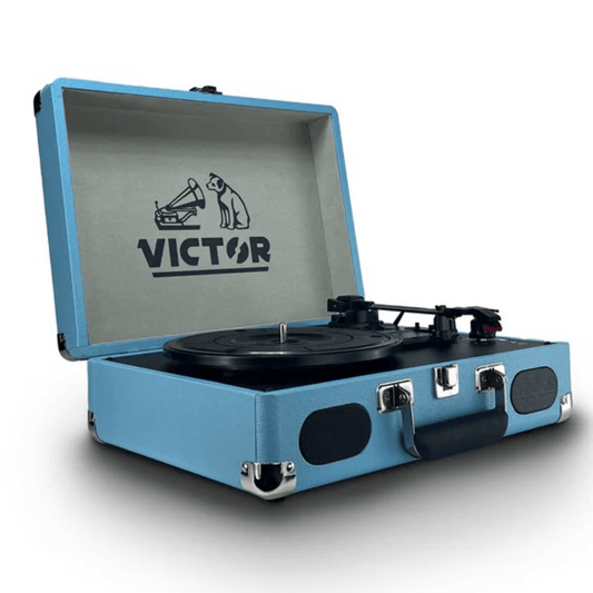 Retro Victor Metro Plus Portable Dual Bluetooth Suitcase Turntable