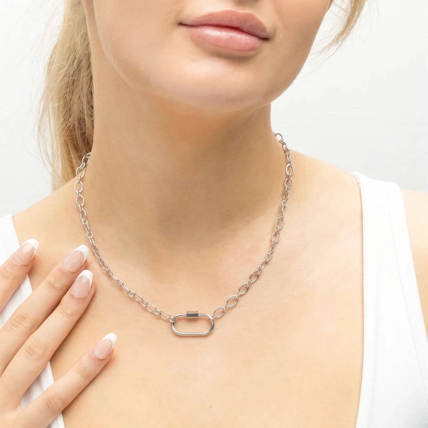 Loop Chain Carabiner Necklace