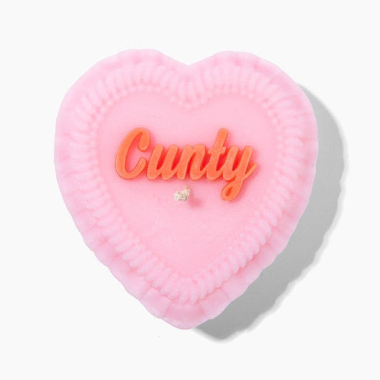 "Cunty" Heart Cake Shaped Candle