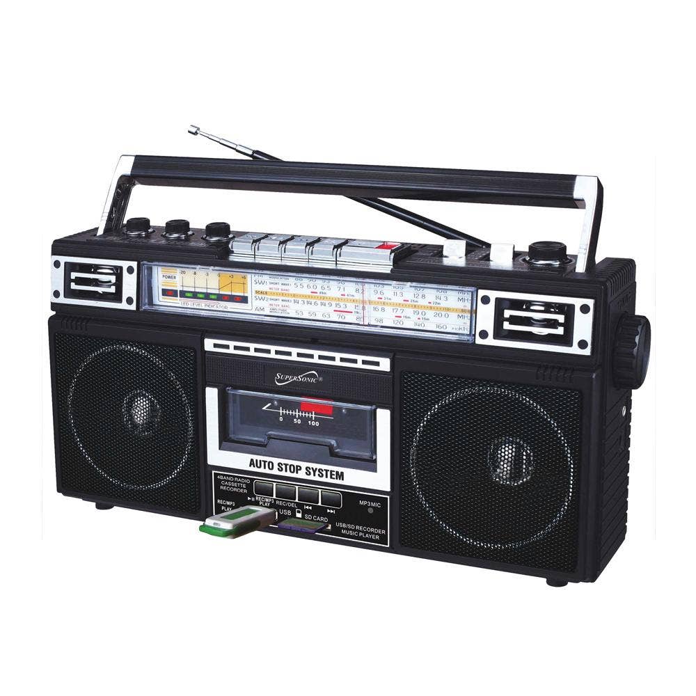 Retro Supersonic BoomBox Bluetooth Radio & MP3
