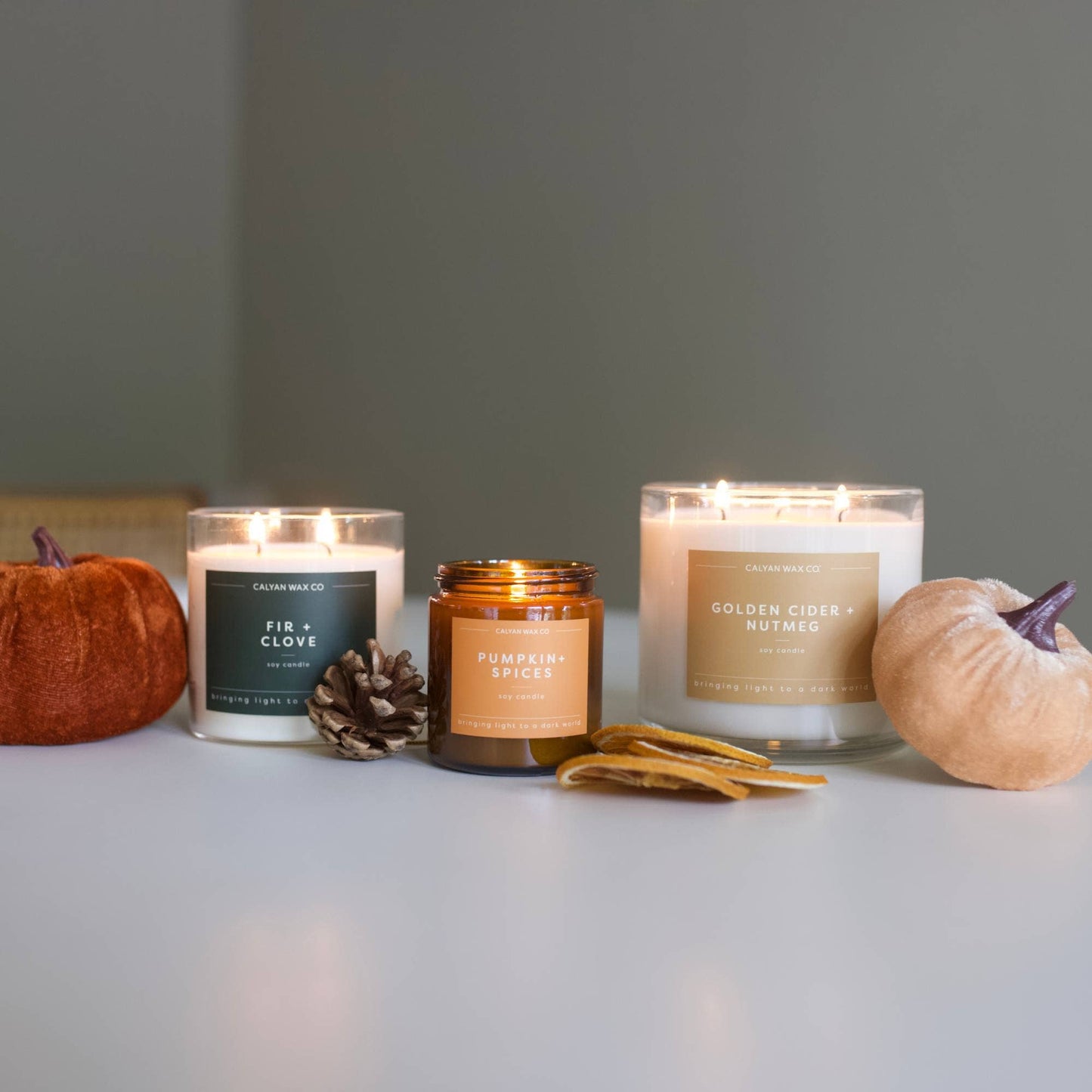 GoldenCider + Nutmeg 3 Wick Candle