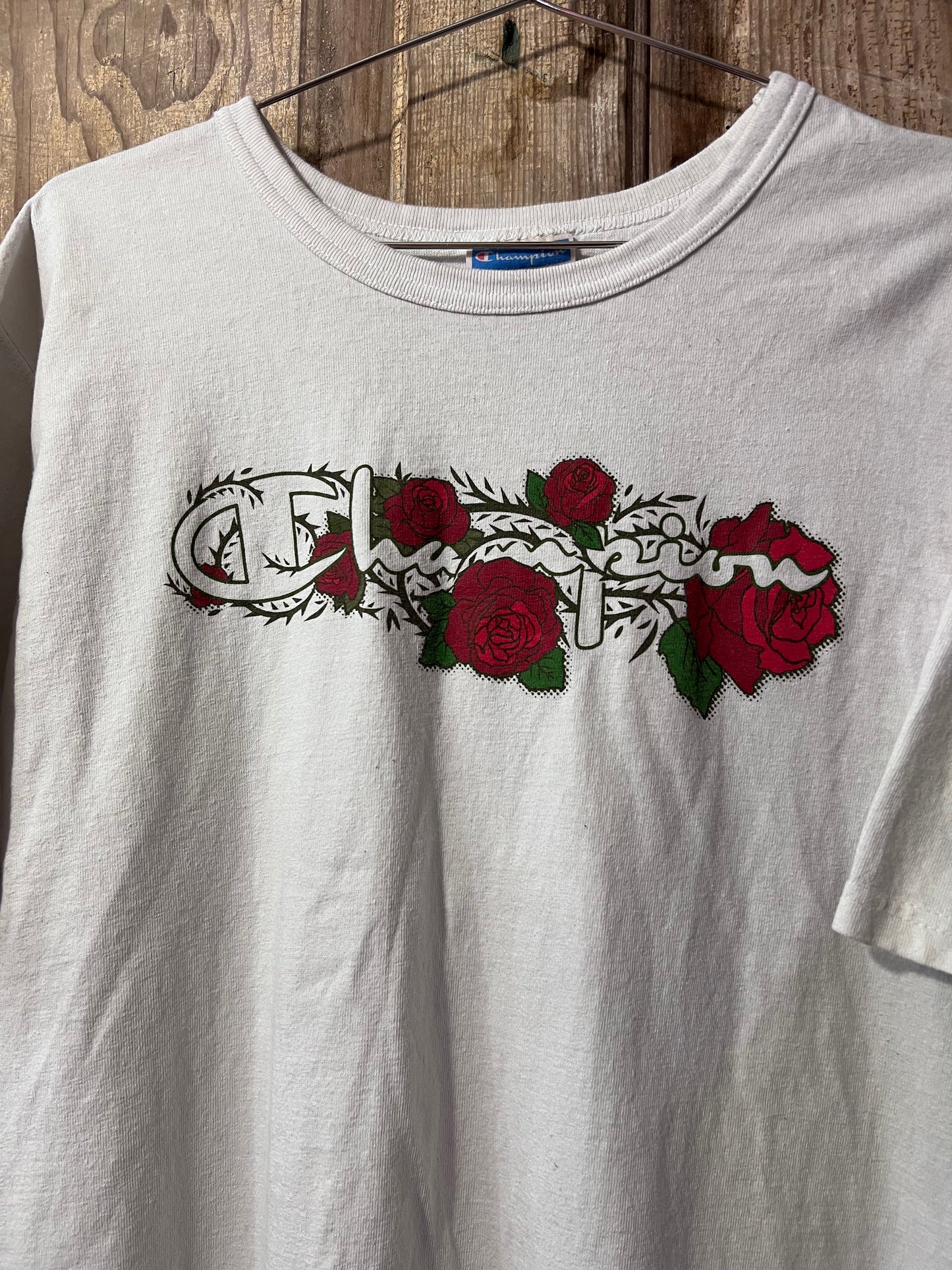 VTG Champion White Rose Tshirt