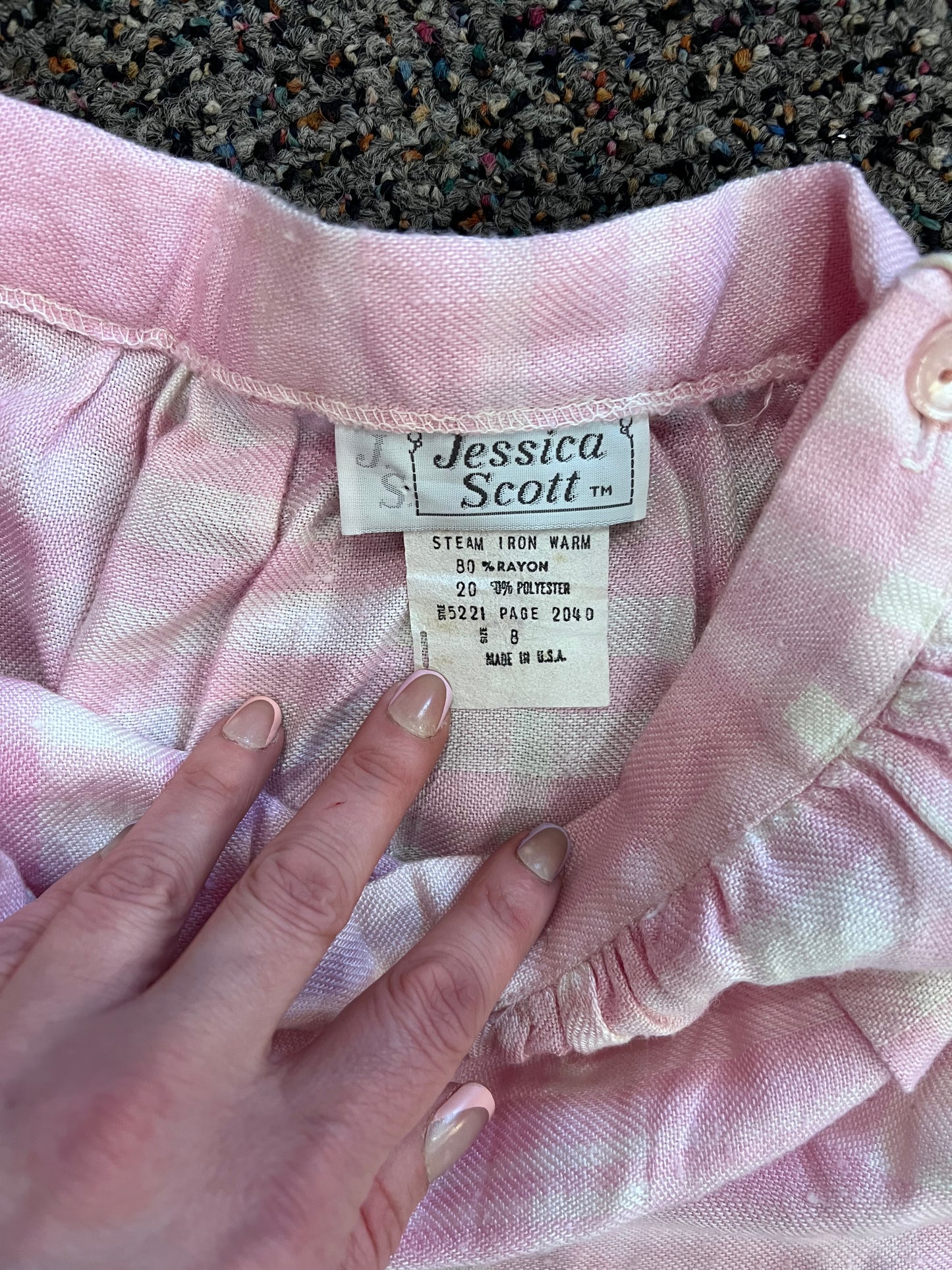 VTG Jessica Scott Pink Plaid Skirt